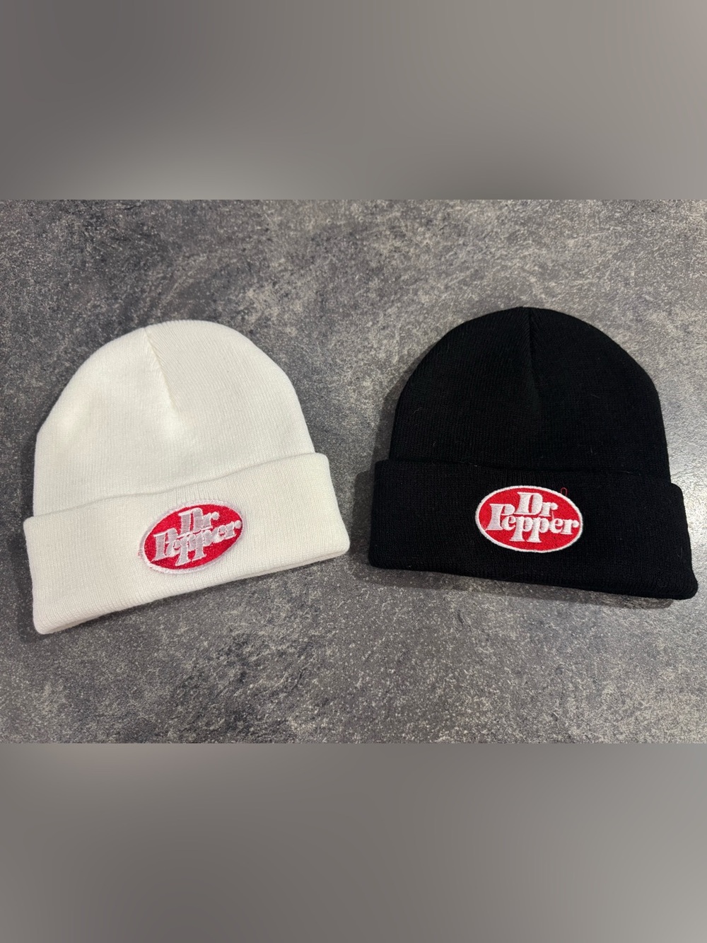 (2) Cuff Beanie Hats Dr Pepper